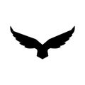 Falcon soaring rising Wings Logo design vector template.Luxury corporate heraldic flying Eagle Phoenix Hawk bird Royalty Free Stock Photo