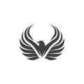 Falcon wing icon Template vector