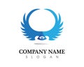 Falcon Wing Logo Template vector icon design Royalty Free Stock Photo