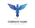 Falcon Wing Logo Template vector icon design