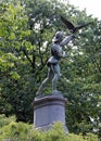 The Falconer, bronze sculpture in Central Park, New York, NY, USA Royalty Free Stock Photo