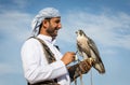 Falconer with his falcon