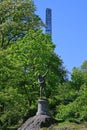 The Falconer Statue by George Blackall Simonds, Central Park, New York City, USA. Royalty Free Stock Photo