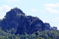 Falkenstein and Schrammsteine in the background in Saxon Switzerland