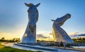 FALKIRK, SCOTLAND - MAY 30: The Kelpies: Scotland`s 100 ft Horse-Head Sculptures.
