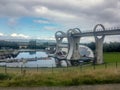 Falkirk Wheel used for transporting ships and vessels to Forth, Clyde and Union canal in Scotland