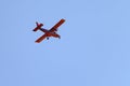 Falkland Islands - Fishery Patrol, small red propeller plane in use