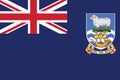 Falkland Islands flag, official colors and proportion correctly. Flag of Falkland Islands. Vector illustration. EPS10. Falkland Is