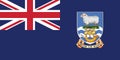 Falkland Islands flag, official colors and proportion correctly. Flag of Falkland Islands. Vector illustration. EPS10. Falkland Is