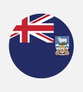 Falkland Islands flag, official colors and proportion correctly. Flag of Falkland Islands. Vector illustration. EPS10. Falkland Is