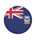 Falkland Islands flag, official colors and proportion correctly. Flag of Falkland Islands. Vector illustration. EPS10.