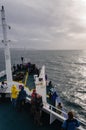 Antarctic Expedition Ship Approaching the Falkland Islands