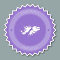 Falkland Islands Malvinas badge flat design.