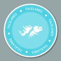 Falkland Islands Malvinas label flat sticker.