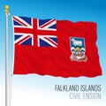 Falkland official civil ensign flag