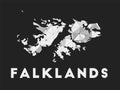 Falklands - communication network map of country.