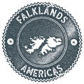 Falklands map vintage stamp.