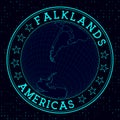 Falklands round sign.