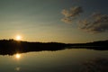 A Fall Afternoon Turns a Lake into a Mirror Royalty Free Stock Photo