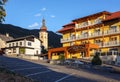 Fall in the alpine village Obermillstatt. Austria Royalty Free Stock Photo