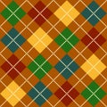 Fall Argyle Pattern Royalty Free Stock Photo