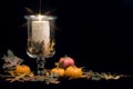 Fall - Autumn Candle Royalty Free Stock Photo