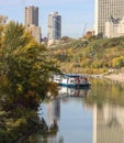 Edmonton/Fall /autumn colors of trees city of boat ship Queen edmonton