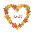 Fall Or Autumn Love Leaf Frame