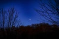 Fall 2022 - Beautiful View of the Moon at Nightfall