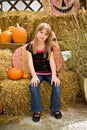 Fall Blond Girl Royalty Free Stock Photo