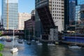 Fall Bridge Lift and Boat Run with Sailboats in Downtown Chicago