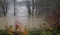 Skokomish river floods from heavy rain