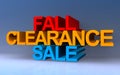 Fall clearance sale on blue Royalty Free Stock Photo