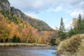 Fall color in Lake Placid NY Royalty Free Stock Photo