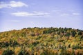 A Maine Hillside in Maine Covered with Colorful Fall Foliage Royalty Free Stock Photo