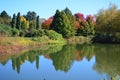 Fall color reflection on water Royalty Free Stock Photo