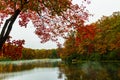 Fall Color Reflections on Boley Lake Royalty Free Stock Photo