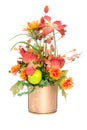 Fall color silk flower arrangement Royalty Free Stock Photo