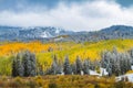 Fall Color and Snow in Colorado Royalty Free Stock Photo