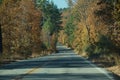 Fall Color on Sunrise Highway Royalty Free Stock Photo