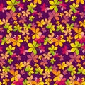 Fall colored wallpaper vector illustration. wrapping paper motif seamless pattern.