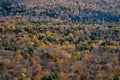 Fall colors as far as the eye can see in the Porcupine Mountains wilderness State Park in Michigan at Lake of the Clouds Royalty Free Stock Photo