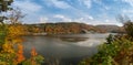 Fall colors on Cheat Lake Morgantown Royalty Free Stock Photo