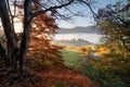 Fall colors countryside view