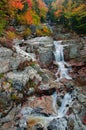 Fall colors at the Flume Cascade Royalty Free Stock Photo