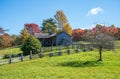 Fall colors at the Hensley Settlement at Cumberland Gap National Historic Park Royalty Free Stock Photo