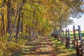 Fall colors at the Hensley Settlement at Cumberland Gap National Historic Park Royalty Free Stock Photo