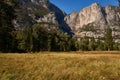 Yosemite National Park Bridalveil Water falls in the early autumn months Royalty Free Stock Photo