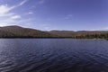 Fall colors with mountains and a lake Royalty Free Stock Photo