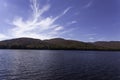 Fall colors with mountains and a lake Royalty Free Stock Photo